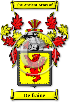 De fraine Family Crest Download (jpg) Legacy Series - 150 DPI